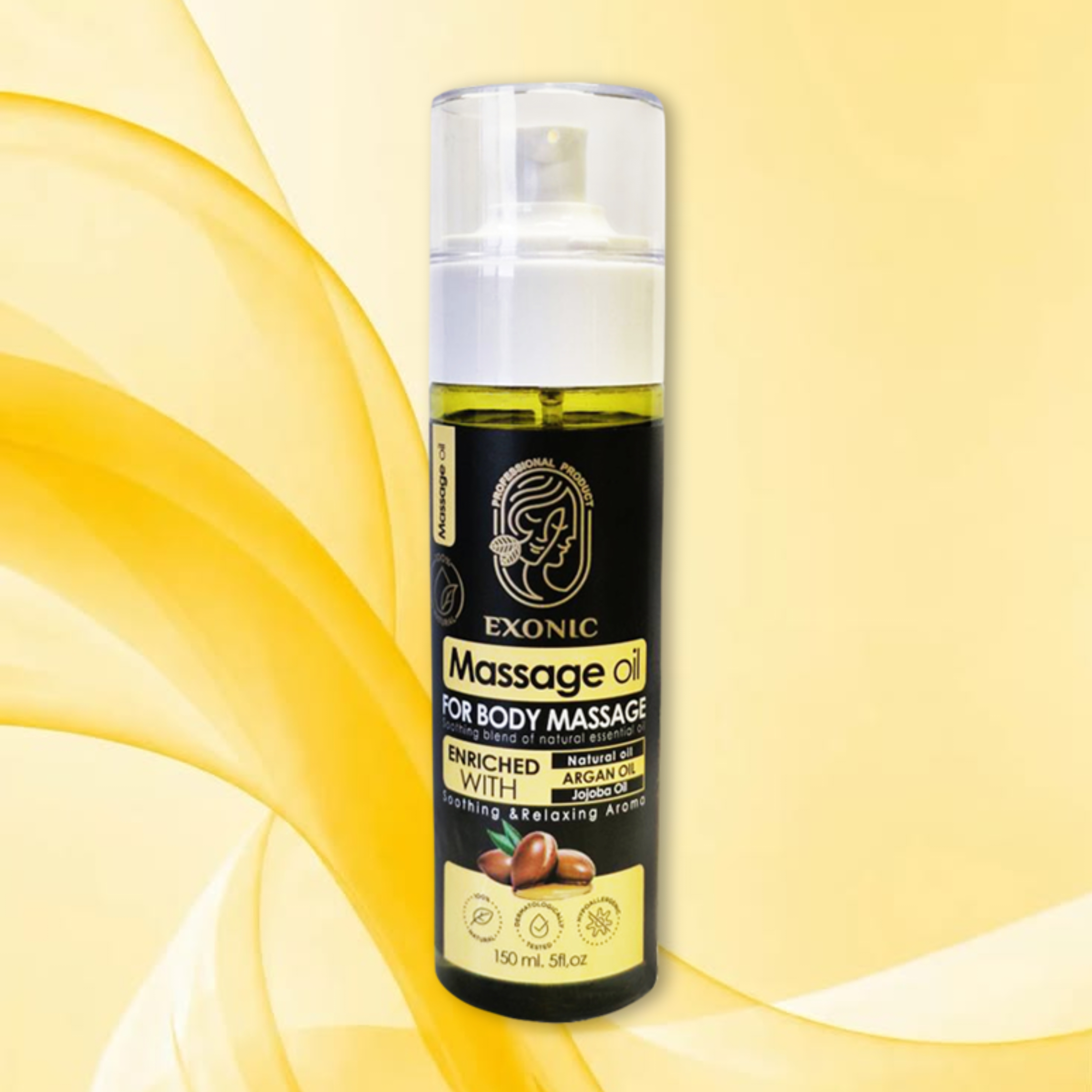 روغن ماساژ بدن اکسونیک روغن بادام و روغن یاس200 میل